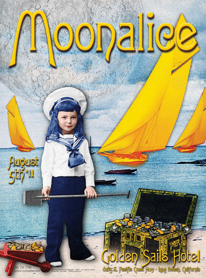 8/5/11 Moonalice poster by Alexandra Fischer