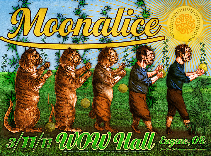 3/11/11 Moonalice poster by Alexandra Fischer