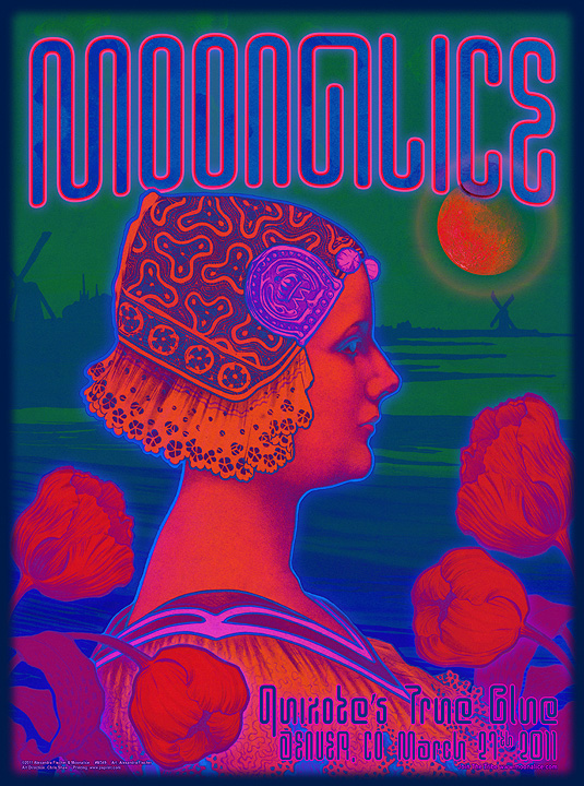 3/27/11 Moonalice poster by Alexandra Fischer