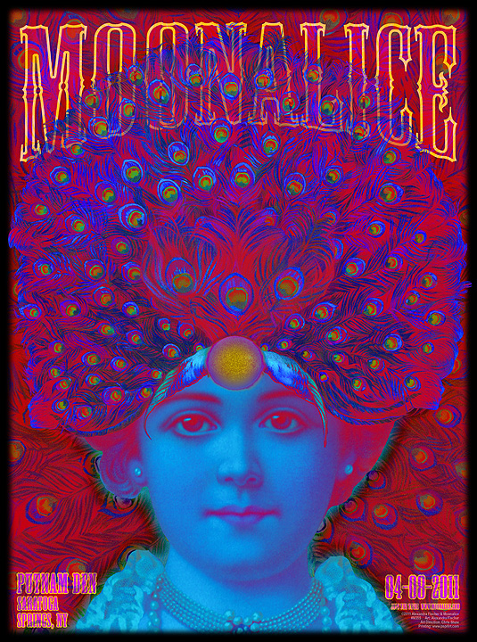 4/08/11 Moonalice poster by Alexandra Fischer