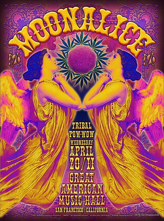 4/20/11 Moonalice poster by Alexandra Fischer